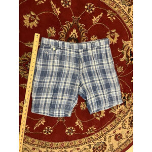 Polo Ralph Lauren Classic Fit 9" India Madras Plaid Linen Shorts Size 36